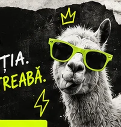 Lama debill cu ochelari neon